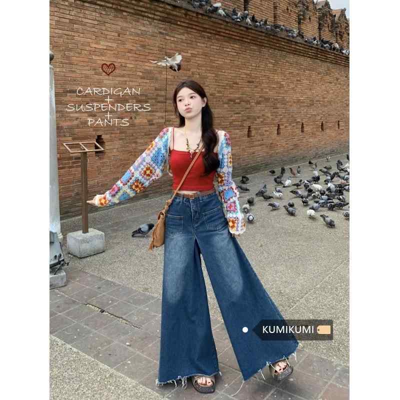 レディース ファッション 服 オシャレ カワイイ シンプル 大人カワイイ 大きいサイズ ロー エッジ ワイド レッグ ジーンズ 秋 ハイウエスト スリム ストレート パンツ スカート licot-12526385 リコット パッケージ画像