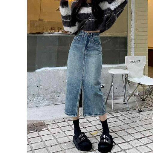 レディース ファッション 服 オシャレ カワイイ シンプル 大人カワイイ 大きいサイズ ダメージ 加工 デニム ハーフ レングス スカート ロング 春秋 ハイウエスト スリット Aライン レディース ファッション 服 オシャレ カワイイ シンプル 大人カワイイ 大きいサイズ ダメージ 加工 デニム ハーフ レングス スカート ロング 春秋 ハイウエスト スリット Aライン