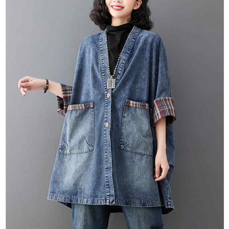 レディース ファッション 服 オシャレ カワイイ シンプル 大人カワイイ 大きいサイズ プリント ウォッシュ デニム ジャケット ポケット ダメージ 加工 ミドル丈 ラージ トップス