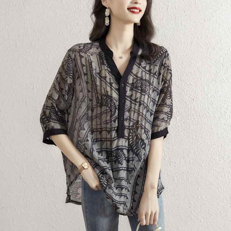 レディース ファッション 服 オシャレ カワイイ シンプル 大人カワイイ 大きいサイズ ハイエンド 半袖 シャツ 秋 T Vネック 日焼け防止 トップス 薄手