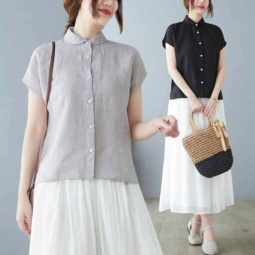 レディース ファッション 服 オシャレ カワイイ シンプル 大人カワイイ 大きいサイズ ソリッドカラー 薄手 コットン リネン シャツ ドール カラー ボタン 半袖 リネン ボトム スリット カーディガン トップス レディース ファッション 服 オシャレ カワイイ シンプル 大人カワイイ 大きいサイズ ソリッドカラー 薄手 コットン リネン シャツ ドール カラー ボタン 半袖 リネン ボトム スリット カーディガン トップス