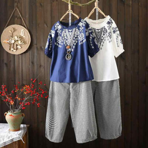 レディース ファッション 服 オシャレ カワイイ シンプル 大人カワイイ 大きいサイズ コットン リネン スーツ 半袖 T シャツ ストレッチ ウエスト チェック柄 七分丈 ワイド レッグ パンツ セット レディース ファッション 服 オシャレ カワイイ シンプル 大人カワイイ 大きいサイズ コットン リネン スーツ 半袖 T シャツ ストレッチ ウエスト チェック柄 七分丈 ワイド レッグ パンツ セット