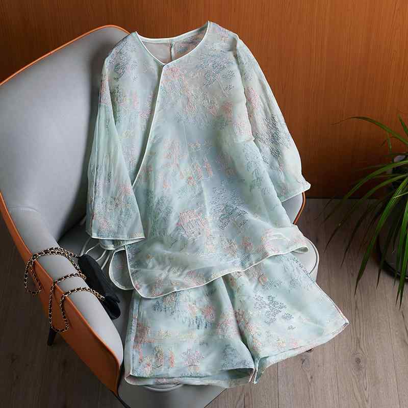 レディース ファッション 服 オシャレ カワイイ シンプル 大人カワイイ 大きいサイズ 秋 七分袖 レースアップ トップス ワイド レッグ パンツ スーツ