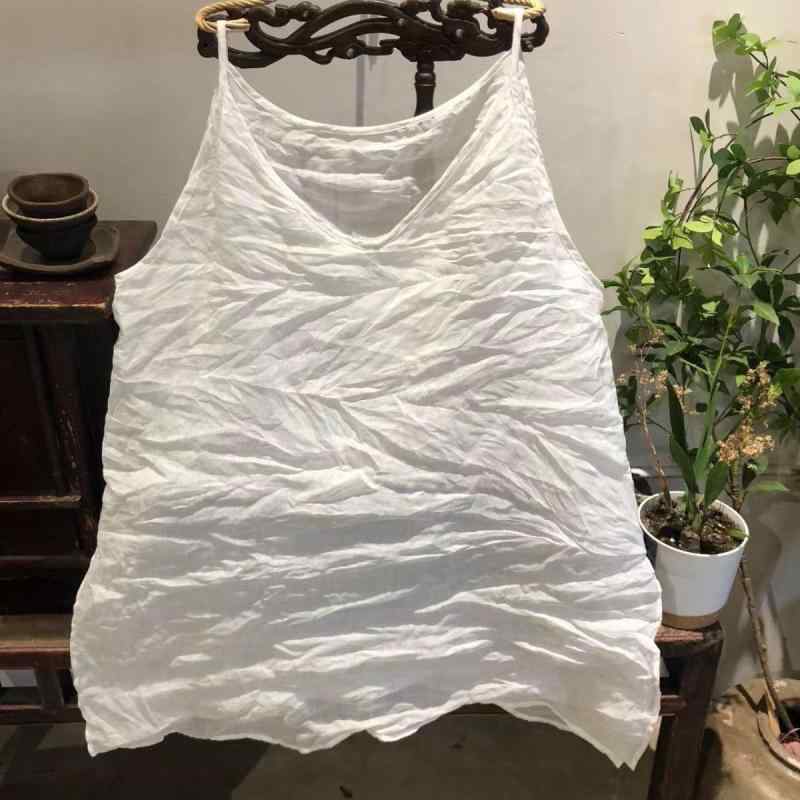 レディース ファッション 服 オシャレ カワイイ シンプル 大人カワイイ 大きいサイズ プリーツ ソリッドカラー ラミー キャミソール 薄手 通気性 カジュアル シャツ トップス