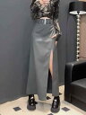 レディース ファッション 服 オシャレ カワイイ シンプル 大人カワイイ 大きいサイズ ハイウエスト ストレート スリット スーツ スカート カジュアル 秋 スリムフィット ミドル丈 Aライン