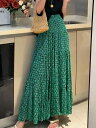 レディース ファッション 服 オシャレ カワイイ シンプル 大人カワイイ 大きいサイズ ボヘミアン リゾート ハイウエスト プリント ストレート スカート 秋 ゆったり スリム ミドル丈