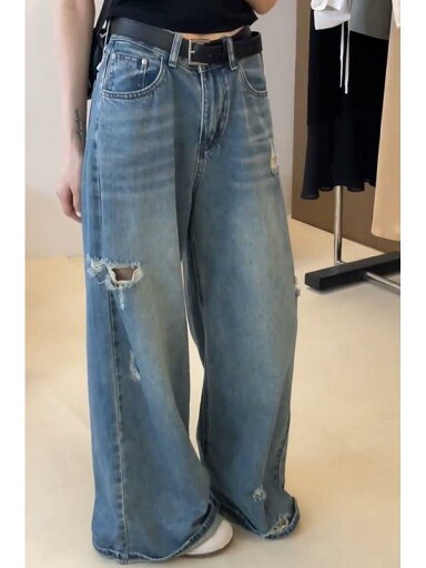 レディース ファッション 服 オシャレ カワイイ シンプル 大人カワイイ 大きいサイズ 秋 ストリート ヒップ ホップ ワイド レッグ ウォッシュ ブルー リップド ストレート ロング パンツ デニム パンツ シック レディース ファッション 服 オシャレ カワイイ シンプル 大人カワイイ 大きいサイズ 秋 ストリート ヒップ ホップ ワイド レッグ ウォッシュ ブルー リップド ストレート ロング パンツ デニム パンツ シック