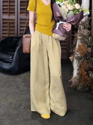 レディース ファッション 服 オシャレ カワイイ シンプル 大人カワイイ 大きいサイズ ソリッドカラー ハイウエスト プリーツ ストレート コットン リネン ワイド レッグ カジュアル パンツ 秋 スリミング レディース ファッション 服 オシャレ カワイイ シンプル 大人カワイイ 大きいサイズ ソリッドカラー ハイウエスト プリーツ ストレート コットン リネン ワイド レッグ カジュアル パンツ 秋 スリミング