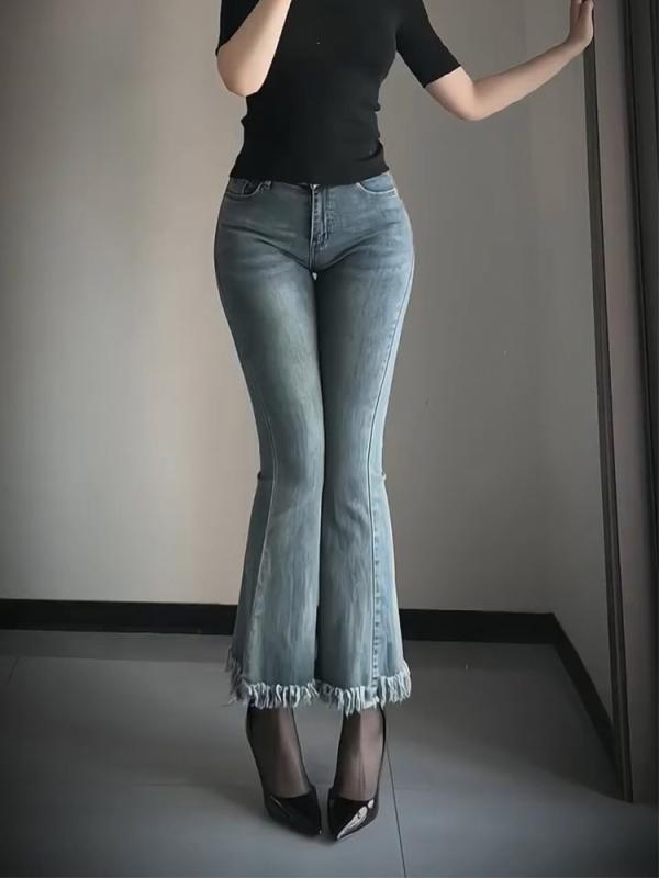 レディース ファッション 服 オシャレ カワイイ シンプル 大人カワイイ 大きいサイズ タッセル ウエスト ジーンズ 秋 スリム パンツ