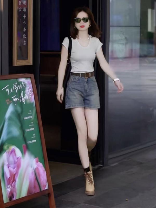 Rakuten - レディース ファッション 服 オシャレ カワイイ シンプル 大人カワイイ 大きいサイズ ブルー デニム パンツ 秋 韓国 スタイル カジュアル Aライン スリム ワイド レッグ パンツ