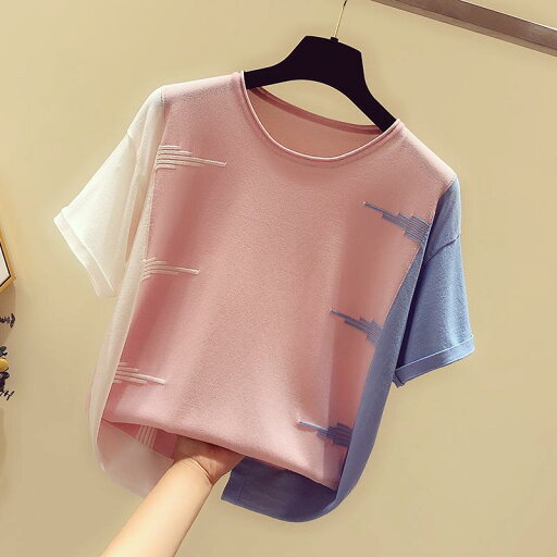 レディース ファッション 服 オシャレ カワイイ シンプル 大人カワイイ 大きいサイズ 西洋 半袖 ニット ストライプ T シャツ 秋 レディース ファッション 服 オシャレ カワイイ シンプル 大人カワイイ 大きいサイズ 西洋 半袖 ニット ストライプ T シャツ 秋