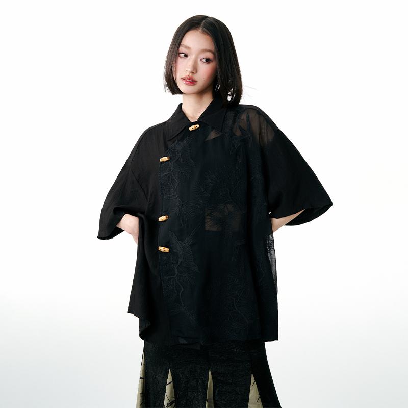 レディース ファッション 服 オシャレ カワイイ シンプル 大人カワイイ 大きいサイズ トップス バックル クレーン 半袖 シャツ 秋