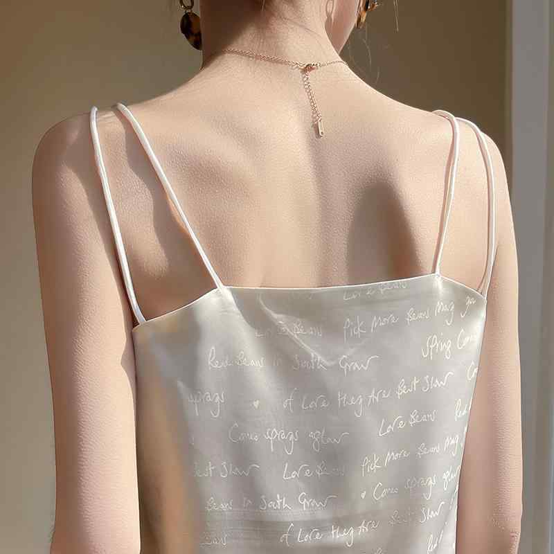 レディース ファッション 服 オシャレ カワイイ シンプル 大人カワイイ 大きいサイズ ジャカード キャミソール ラウンドネック スーツ ボトム サテン トップス 秋 Vネック