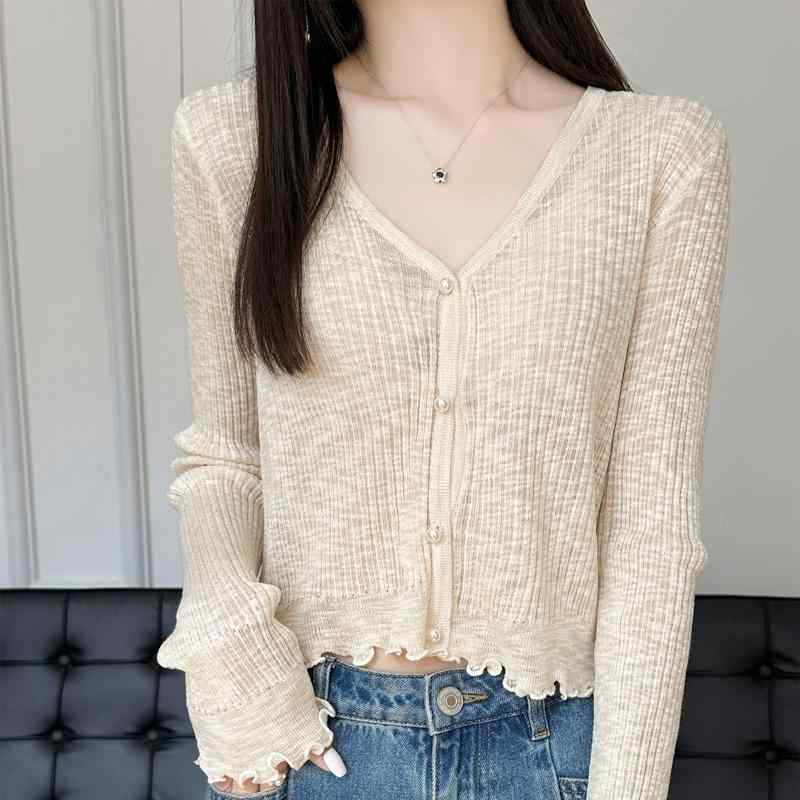 秋服 レディース ファッション オシャレ カワイイ シンプル 大人カワイイ 大きいサイズ Vネック 秋 シンプル ニット シャツ ゆったり カーディガン トップス