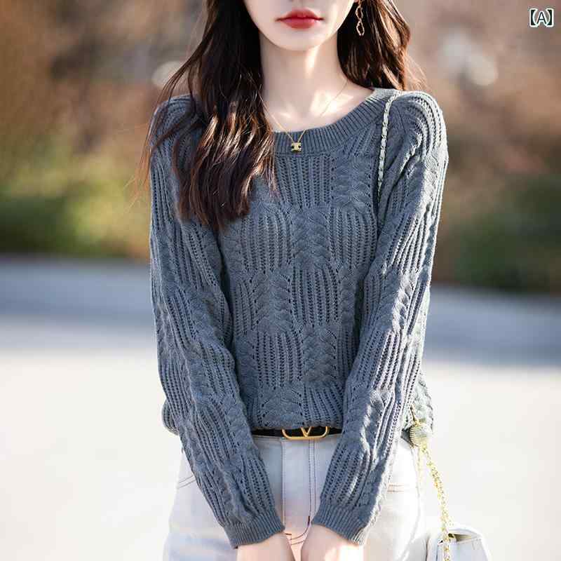 秋服 レディース ファッション オシャレ カワイイ シンプル 大人カワイイ 大きいサイズ 韓国スタイル 綿 セーター 長袖 トップス