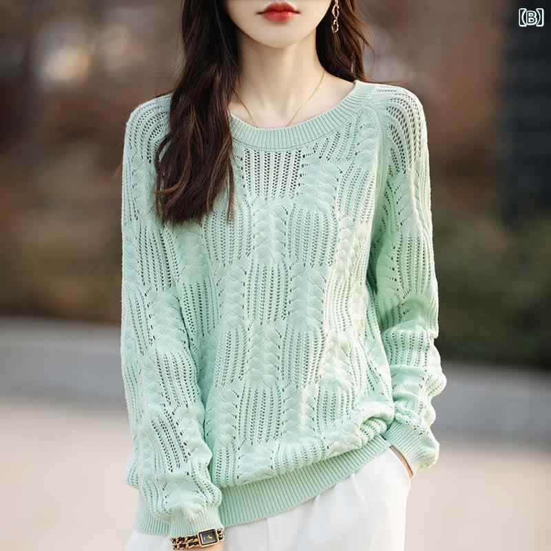 秋服 レディース ファッション オシャレ カワイイ シンプル 大人カワイイ 大きいサイズ 韓国スタイル 綿 セーター 長袖 トップス