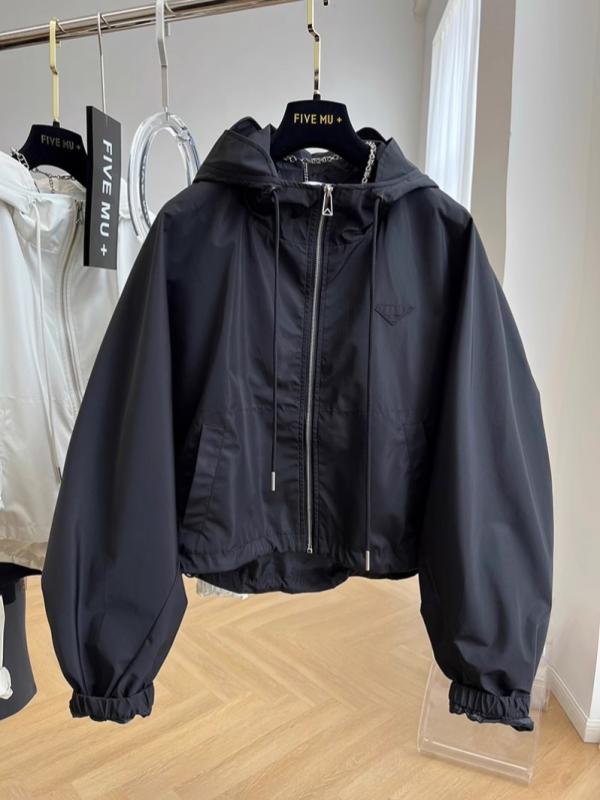 Rakuten - 秋服 レディース ファッション オシャレ カワイイ シンプル 大人カワイイ 大きいサイズ フード付き ジャケット カジュアル 薄手 トップス