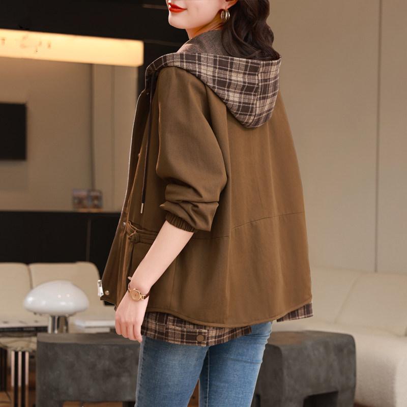 秋服 レディース ファッション オシャレ カワイイ シンプル 大人カワイイ 大きいサイズ フード付き コート ジャケット トップス カジュ..