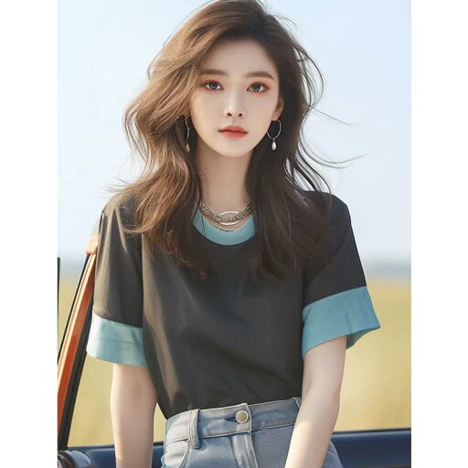 秋服 レディース ファッション オシャレ カワイイ シンプル 大人カワイイ 大きいサイズ 韓国スタイル シック トップス ゆったり スリム 半袖 T シャツ 秋服 レディース ファッション オシャレ カワイイ シンプル 大人カワイイ 大きいサイズ 韓国スタイル シック トップス ゆったり スリム 半袖 T シャツ