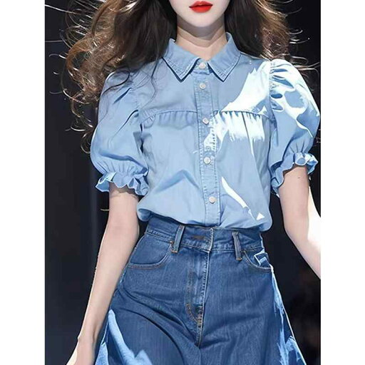 秋服 レディース ファッション オシャレ カワイイ シンプル 大人カワイイ 大きいサイズ パフスリーブ シャツ 秋 快適 カジュアル トップス 秋服 レディース ファッション オシャレ カワイイ シンプル 大人カワイイ 大きいサイズ パフスリーブ シャツ 秋 快適 カジュアル トップス