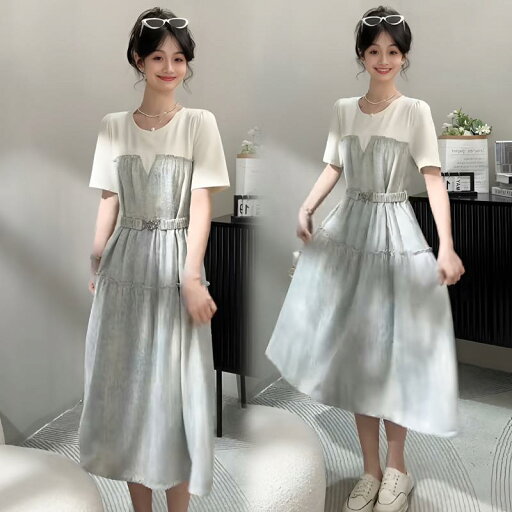 秋服 レディース ファッション オシャレ カワイイ シンプル 大人カワイイ 大きいサイズ フェイク ツーピース スリム グラデーション aライン ドレス 秋服 レディース ファッション オシャレ カワイイ シンプル 大人カワイイ 大きいサイズ フェイク ツーピース スリム グラデーション aライン ドレス
