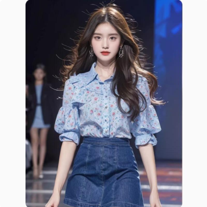 乐天商城 - 秋服 レディース ファッション オシャレ カワイイ シンプル 大人カワイイ 大きいサイズ シフォン シャツ 秋 シック スリム 半袖 トップス
