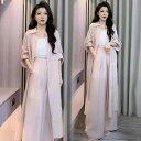 秋服 レディース ファッション オシャレ カワイイ シンプル 大人カワイイ 大きいサイズ 韓国スタイル スーツ 秋 長袖 スリム 日焼け防止 シャツ ワイド パンツ セット