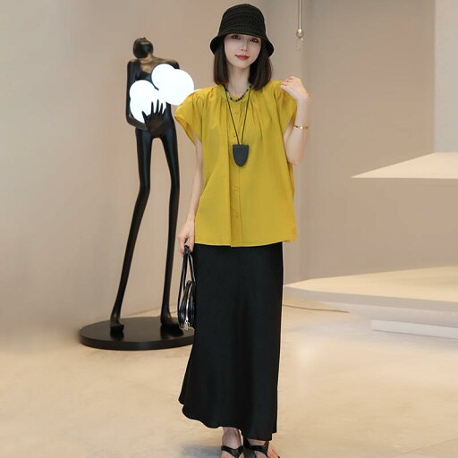 秋服 レディース ファッション オシャレ カワイイ シンプル 大人カワイイ 大きいサイズ スタンドカラー フライング スリーブ ソリッドカラー シャツ 秋 ハイエンド ボタン カバー スリム 薄手 トップス 秋服 レディース ファッション オシャレ カワイイ シンプル 大人カワイイ 大きいサイズ スタンドカラー フライング スリーブ ソリッドカラー シャツ 秋 ハイエンド ボタン カバー スリム 薄手 トップス