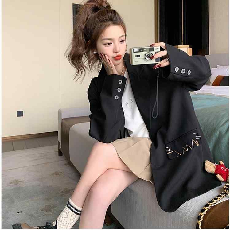 秋服 レディース ファッション オシャレ カワイイ シンプル 大人カワイイ 大きいサイズ カレッジ スーツ ジャケット 秋 スリム トップス