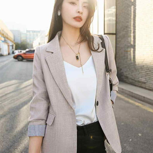 秋服 レディース ファッション オシャレ カワイイ シンプル 大人カワイイ 大きいサイズ ガール ハイエンド ストリート スーツ ジャケット 薄手 春秋 七分袖 トップス 秋服 レディース ファッション オシャレ カワイイ シンプル 大人カワイイ 大きいサイズ ガール ハイエンド ストリート スーツ ジャケット 薄手 春秋 七分袖 トップス