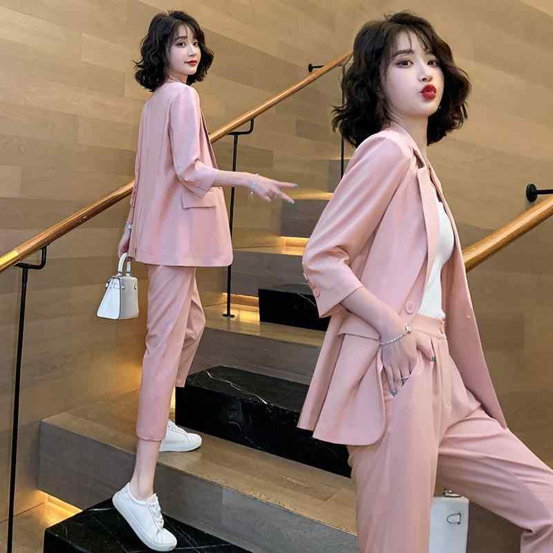 秋服 レディース ファッション オシャレ カワイイ シンプル 大人カワイイ 大きいサイズ ガール スーツ ツーピース 薄手 秋 七分袖