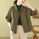 秋服 レディース ファッション オシャレ カワイイ シンプル 大人カワイイ 大きいサイズ 綿 コート 秋 韓国スタイル カジュアル 長袖 ジャケット カーディガ...