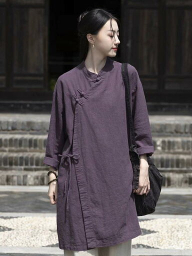 秋服 レディース ファッション オシャレ カワイイ シンプル 大人カワイイ 大きいサイズ 修行服 仏教 綿麻 ミドル シャツ 私服 茶師服 上 秋 秋服 レディース ファッション オシャレ カワイイ シンプル 大人カワイイ 大きいサイズ 修行服 仏教 綿麻 ミドル シャツ 私服 茶師服 上 秋