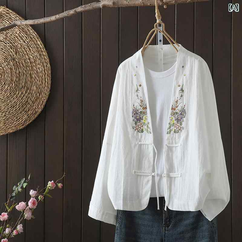 秋服 レディース ファッション オシャレ カワイイ シンプル 大人カワイイ 大きいサイズ ディスク ボタン ジャカード Vネック シャツ 秋 仏教 茶道 スーツ カーディガン ジャケット