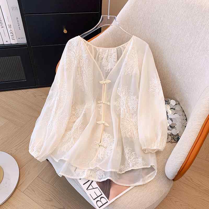秋服 レディース ファッション オシャレ カワイイ シンプル 大人カワイイ 大きいサイズ ディスク ボタン シフォン シャツ 秋 唐 スーツ トップス ハイエンド シャツ