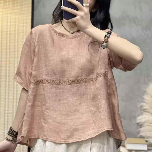 秋服 レディース ファッション オシャレ カワイイ シンプル 大人カワイイ 大きいサイズ ハイエンド ウェア プルオーバー ツイル ラミー シャツ 秋 レトロ リネン トップス 秋服 レディース ファッション オシャレ カワイイ シンプル 大人カワイイ 大きいサイズ ハイエンド ウェア プルオーバー ツイル ラミー シャツ 秋 レトロ リネン トップス