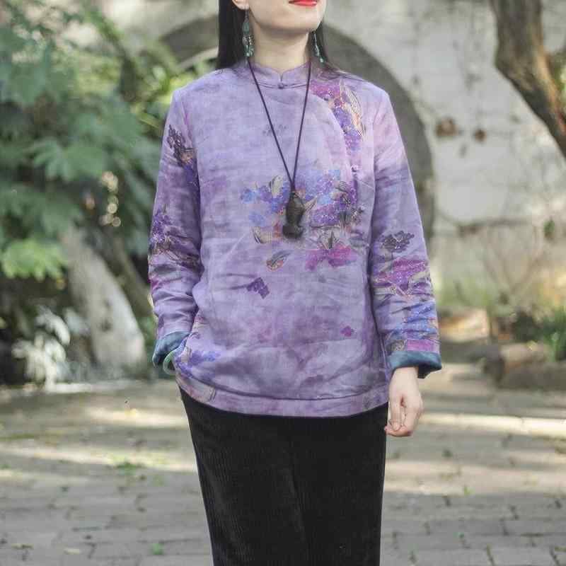 秋服 レディース ファッション オシャレ カワイイ シンプル 大人カワイイ 大きいサイズ キャビネット ベルベット プリント プレート バックル 綿 ジャケット 冬 リネン 茶師服