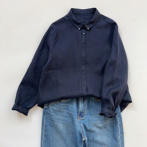 秋服 レディース ファッション オシャレ カワイイ シンプル 大人カワイイ 大きいサイズ 無地 リネン シャツ 長袖 カジュアル シャツ 綿 リネン トップス 秋服 レディース ファッション オシャレ カワイイ シンプル 大人カワイイ 大きいサイズ 無地 リネン シャツ 長袖 カジュアル シャツ 綿 リネン トップス