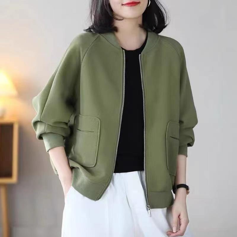 秋服 レディース ファッション オシャレ カワイイ シンプル 大人カワイイ 大きいサイズ スウェット コート 春秋 ジャケット トップス 着痩せ