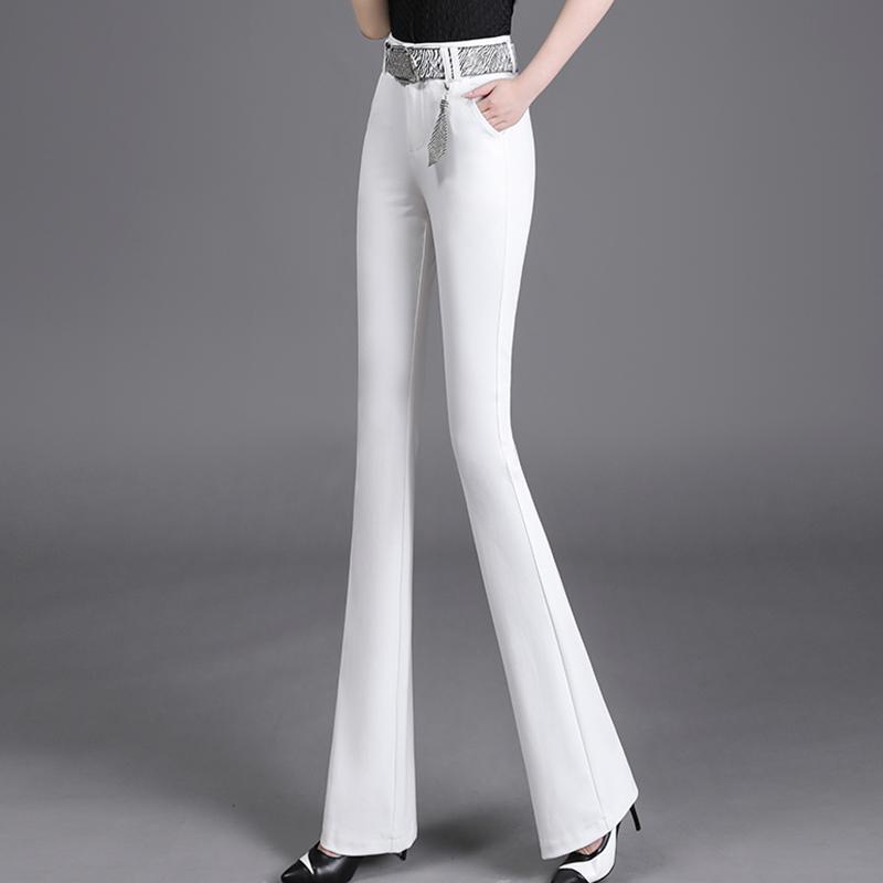 Capri Pants - 秋服 レディース ファッション オシャレ カワイイ シンプル 大人カワイイ 大きいサイズ 白 フレアパンツ 秋 ハイウエスト ストレート ドレープ スーツ 薄手 カジュアル パンツ