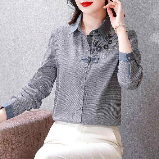 秋服 レディース ファッション オシャレ カワイイ シンプル 大人カワイイ 大きいサイズ 綿麻 シャツ 春秋 ハイエンド トップス 長袖 秋服 レディース ファッション オシャレ カワイイ シンプル 大人カワイイ 大きいサイズ 綿麻 シャツ 春秋 ハイエンド トップス 長袖