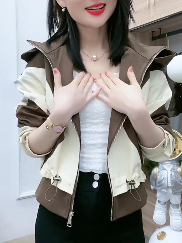 秋服 レディース ファッション オシャレ カワイイ シンプル 大人カワイイ 大きいサイズ コート 春秋冬 ウインドブレーカー トップス