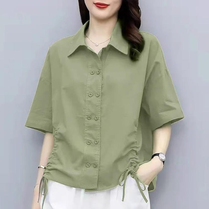 秋服 レディース ファッション オシャレ カワイイ シンプル 大人カワイイ 大きいサイズ シフォン シャツ 春秋 フレンチ トップス シャツ 七分袖