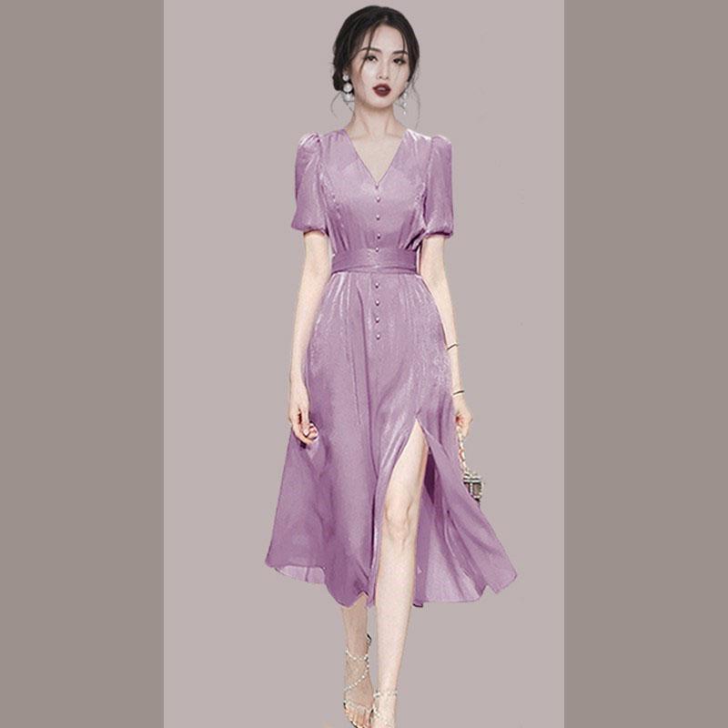 秋服 レディース ファッション オシャレ カワイイ シンプル 大人カワイイ 大きいサイズ シフォン ドレス 秋 aライン 半袖 ミドル丈 スカート