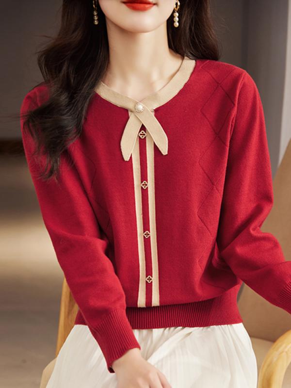 秋服 レディース ファッション オシャレ カワイイ シンプル 大人カワイイ 大きいサイズ ニット シャツ 春秋冬 インナー セーター トップス