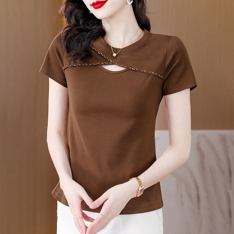 秋服 レディース ファッション オシャレ カワイイ シンプル 大人カワイイ 大きいサイズ 半袖 T シャツ 春秋秋 トップス