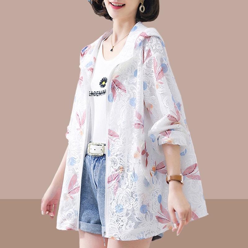 秋服 レディース ファッション オシャレ カワイイ シンプル 大人カワイイ 大きいサイズ ゆったり 日焼け防止 服 秋 抗UV 軽 通気性