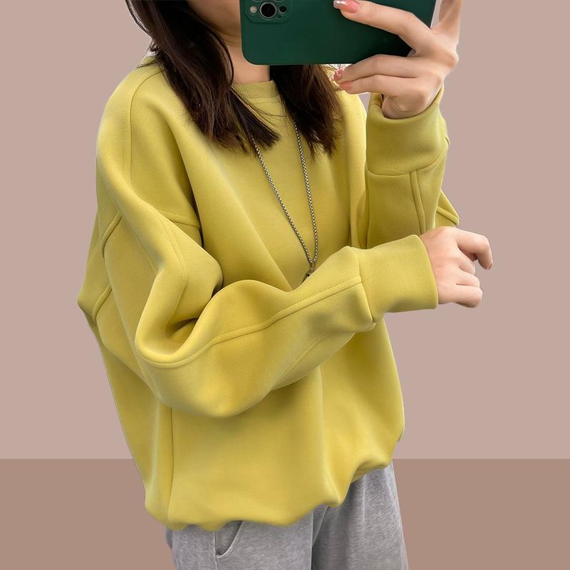 秋服 レディース ファッション オシャレ カワイイ シンプル 大人カワイイ 大きいサイズ スウェット シャツ カジュアル ラウンドネック トップス