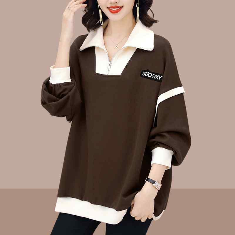 Rakuten - 秋服 レディース ファッション オシャレ カワイイ シンプル 大人カワイイ 大きいサイズ スウェット シャツ コート ベルベット トップス