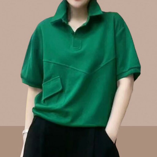 秋服 レディース ファッション オシャレ カワイイ シンプル 大人カワイイ 大きいサイズ カジュアル ポロ シャツ 半袖 T シャツ スリム ソリッドカラー トップス 秋服 レディース ファッション オシャレ カワイイ シンプル 大人カワイイ 大きいサイズ カジュアル ポロ シャツ 半袖 T シャツ スリム ソリッドカラー トップス